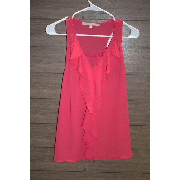 Guess Pink Ruffle Tank Size Small - Picture 1 of 4